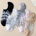 Polyester Elastane Polka Dot Low Tube Casual Women Socks