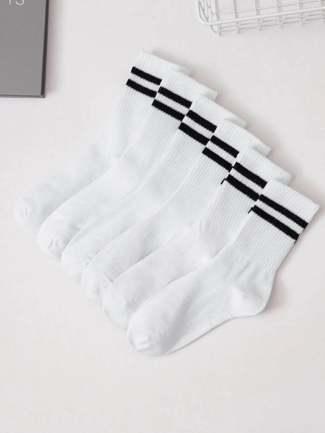 Polyester Elastane Mid Tube Casual Socks - 21