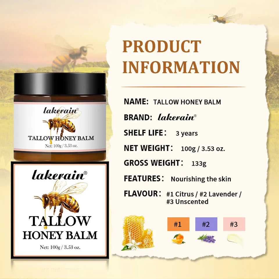 Beef Tallow and Honey Moisturizing Face and Body Cream