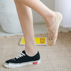 Polyester Elastane Polka Dot Invisible Low Cut Casual Socks