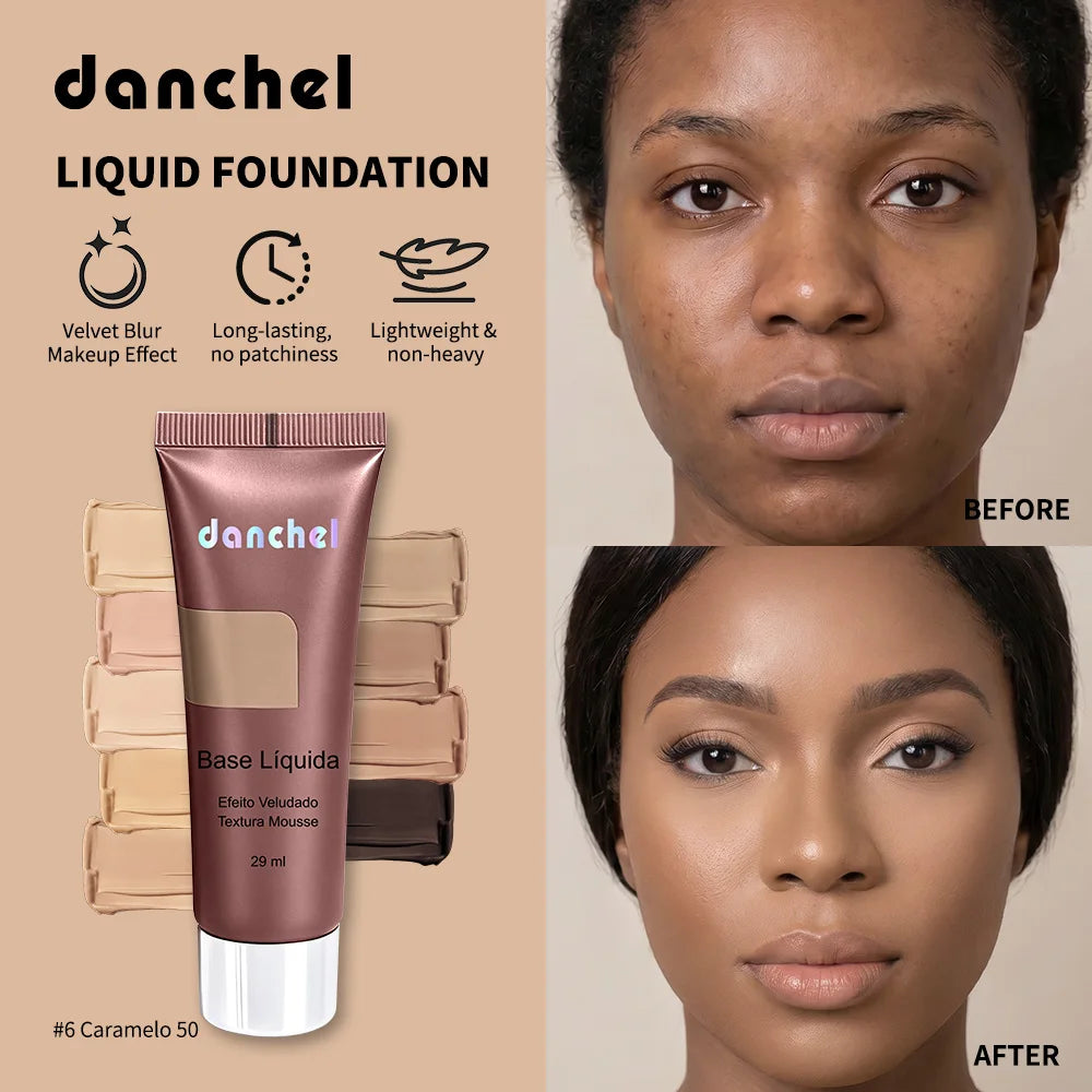 Liquid Foundation Velvet Matte Face Makeup
