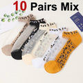 Polyester Elastane Low Cut Leopard Print Casual Socks