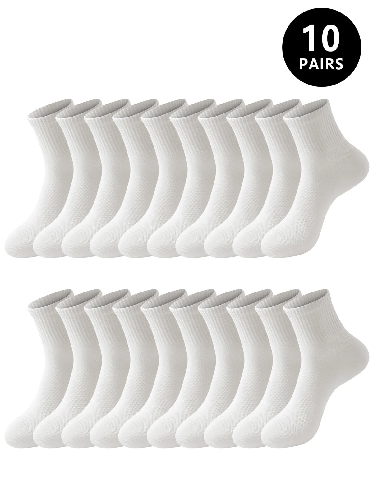 10 Pair Women Polyester Elastane Low Tube Ankle Socks