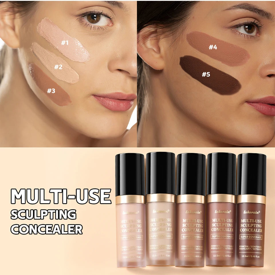 5 Color Liquid Face Concealer Waterproof Oil Control Foundation - 11