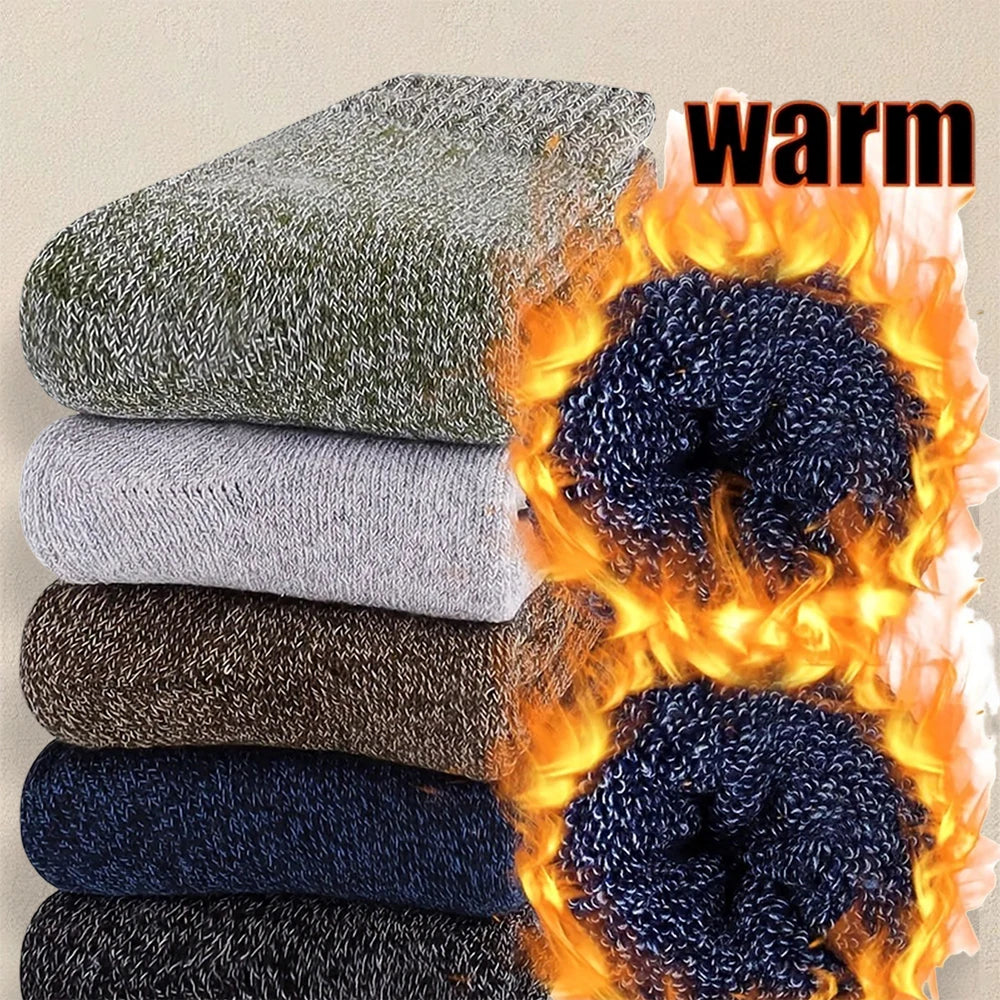 Mens Polyester Spandex Knit Crew Socks