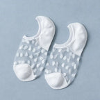 Polyester Elastane Polka Dot Invisible Low Cut Casual Socks
