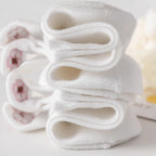 6 Pairs Polyester Ankle Socks with Floral Embroidery