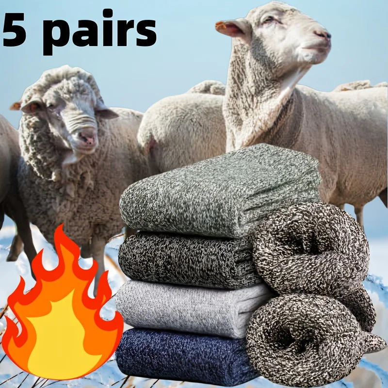 Polyester Elastane Blend Crew Socks 5 Pack - 9