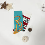 Cotton Blend Novelty Food Print Mid Calf Unisex Socks