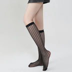 Nylon Mesh Fishnet Knee High Socks
