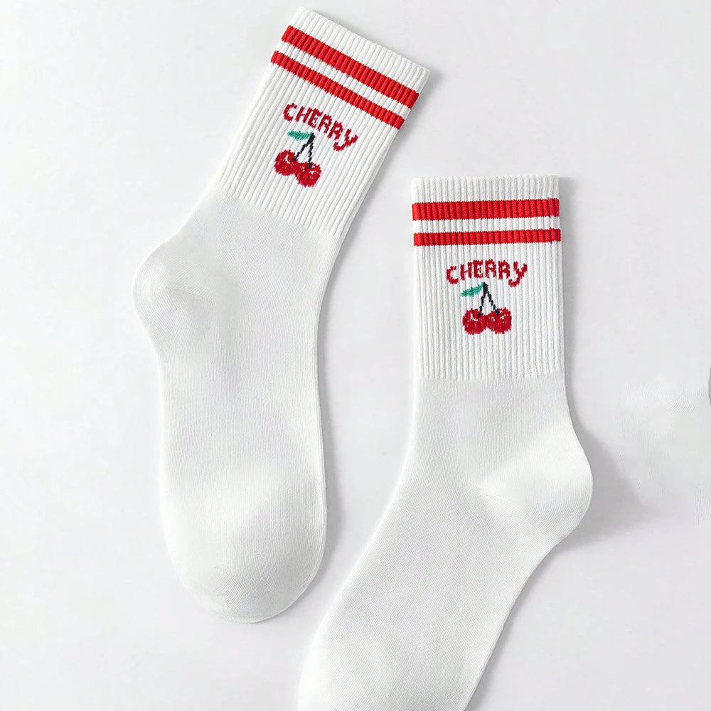 Polyester Elastane Blend Casual Mid Tube Socks 3 Pair Set - 3