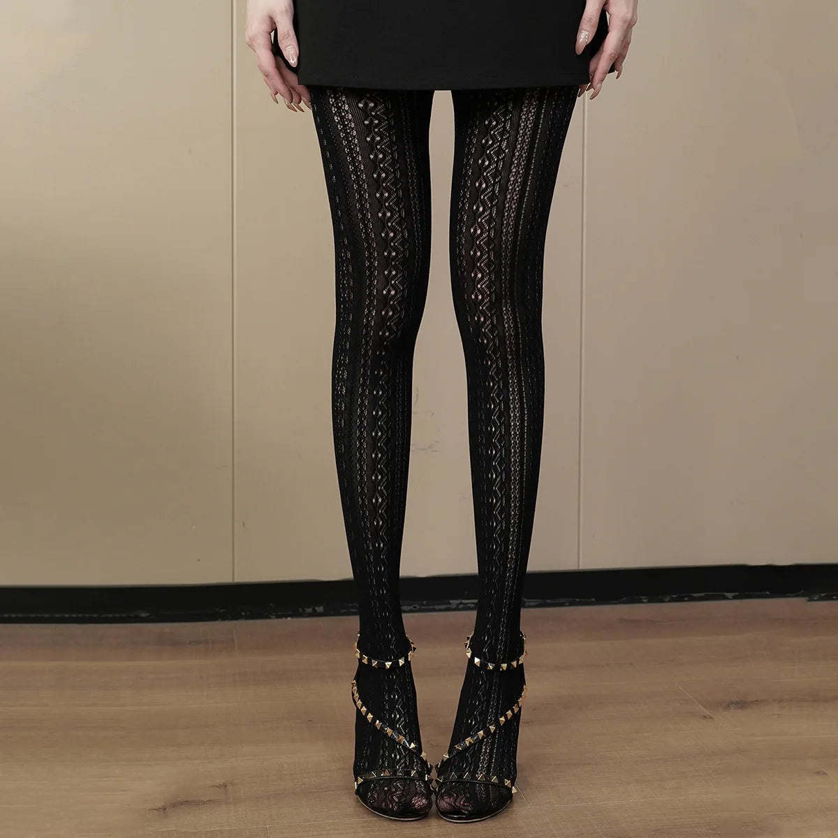 Geometric Pattern Mesh Nylon Pantyhose Tights - 13