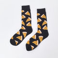 Unisex Pizza Printed Cotton Blend Casual Socks