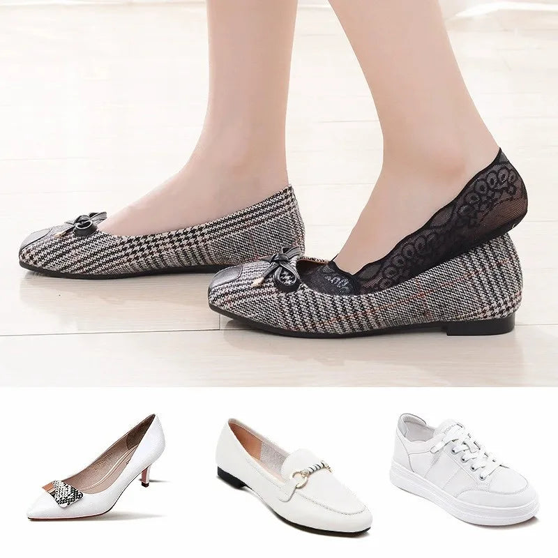 Cotton Lace Invisible Anti Slip Low Cut Socks