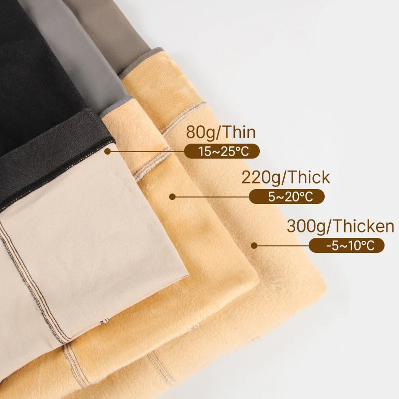 Polyester Elastane Fleece Lined Thermal Pantyhose