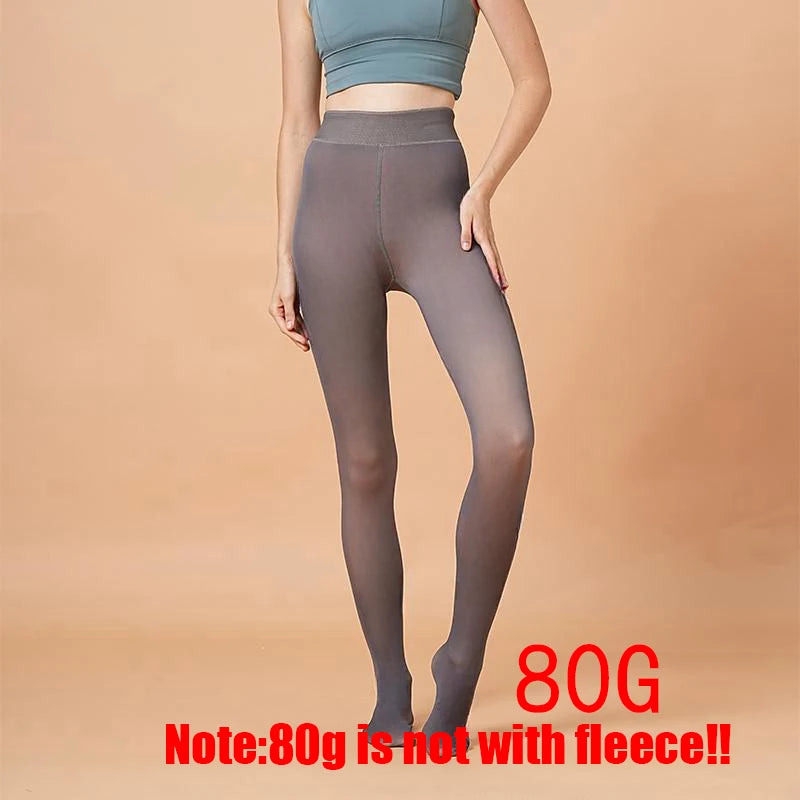 Fleece Lined Nylon Elastane Winter Tights