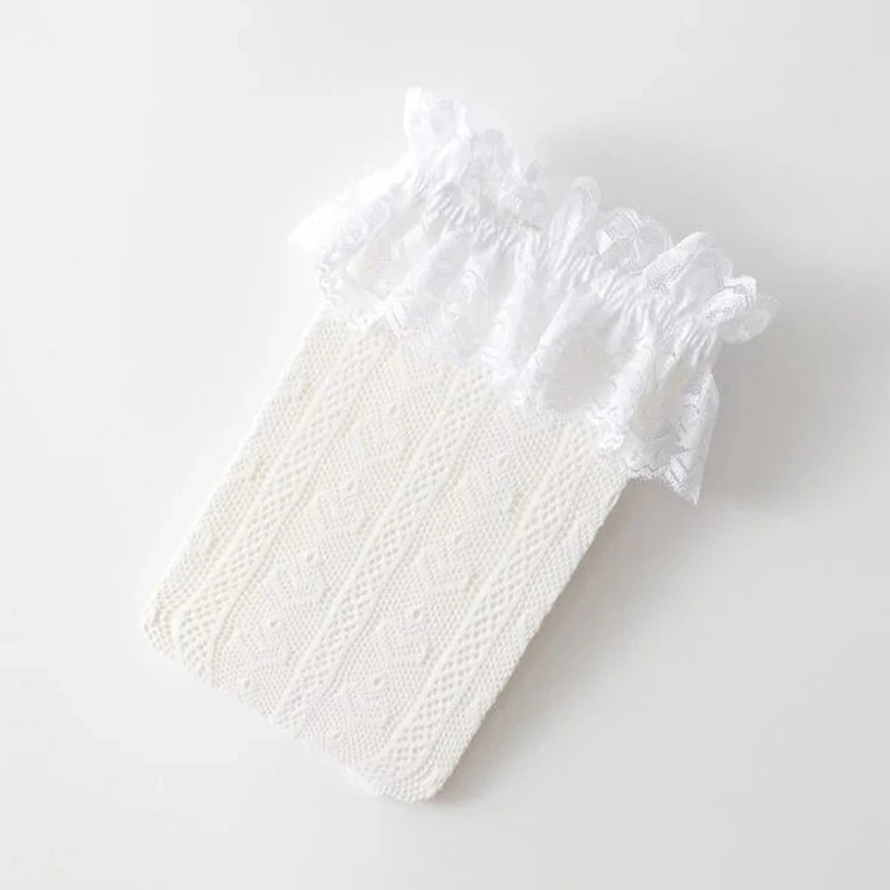 Polyester Elastane Lace Mid Tube Lolita Socks - 6