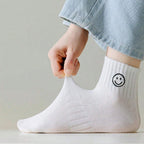 Polyester Elastane Smiling Face Ankle Socks