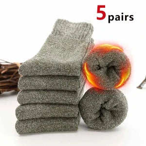Wool Blend Thermal Crew Socks For Men - 9