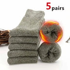 Wool Blend Thermal Crew Socks For Men