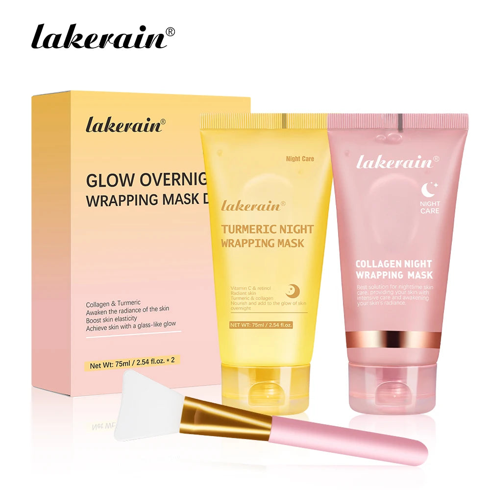 Collagen and Turmeric Peel Off Overnight Facial Mask Duo