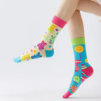 Cotton Blend Lucky Cat Crew Socks