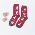 Cotton Polyester Cat Print Mid Calf Socks