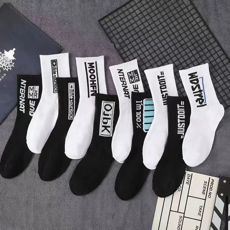 Polyester Elastane Casual Crew Socks