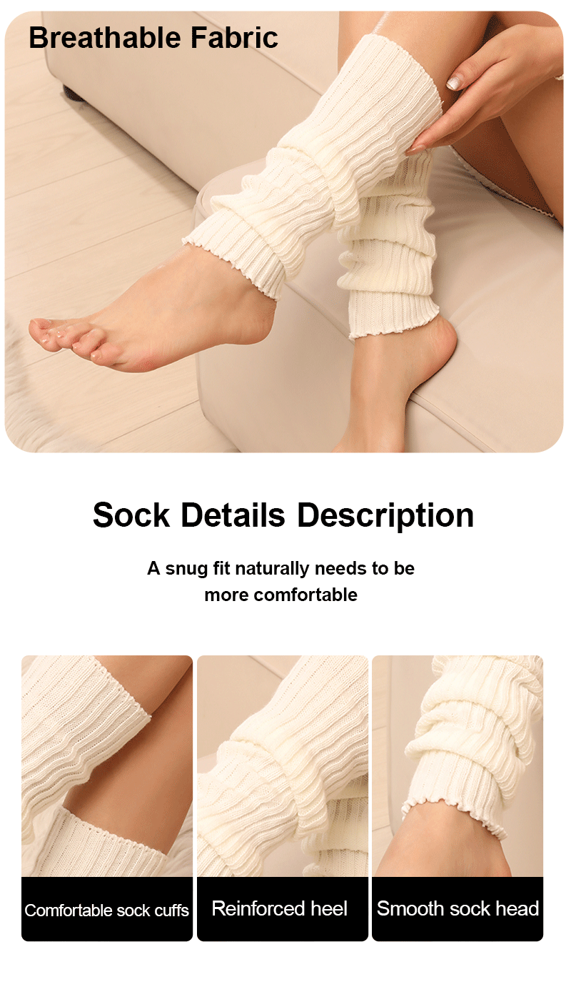 Polyester Elastane Knitted Leg Warmers 50cm - 8