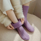 Polyester Elastane Blend Casual Mid Tube Socks 4 Pair Set