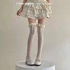 Polyester Spandex Lolita Bow Knee High Socks