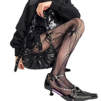Nylon Fishnet Pantyhose Gothic Pattern Tights