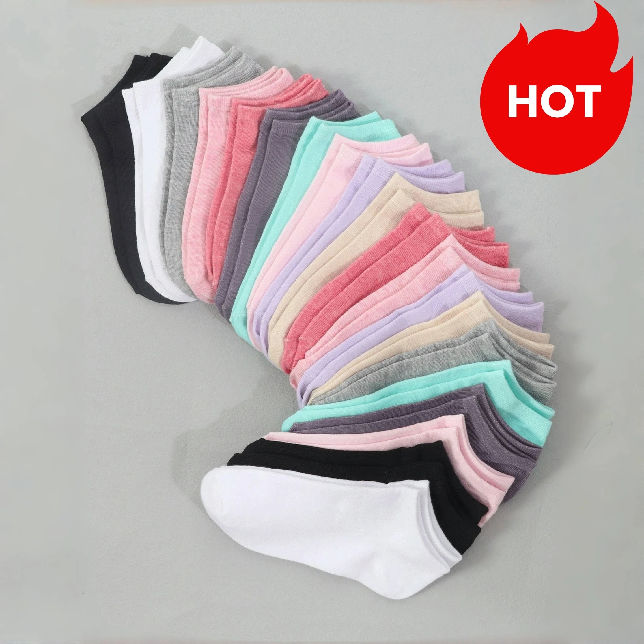 Polyester Elastane Low Tube Casual Socks - 1