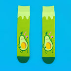 Cotton Blend Mid Tube Avocado Pattern Socks