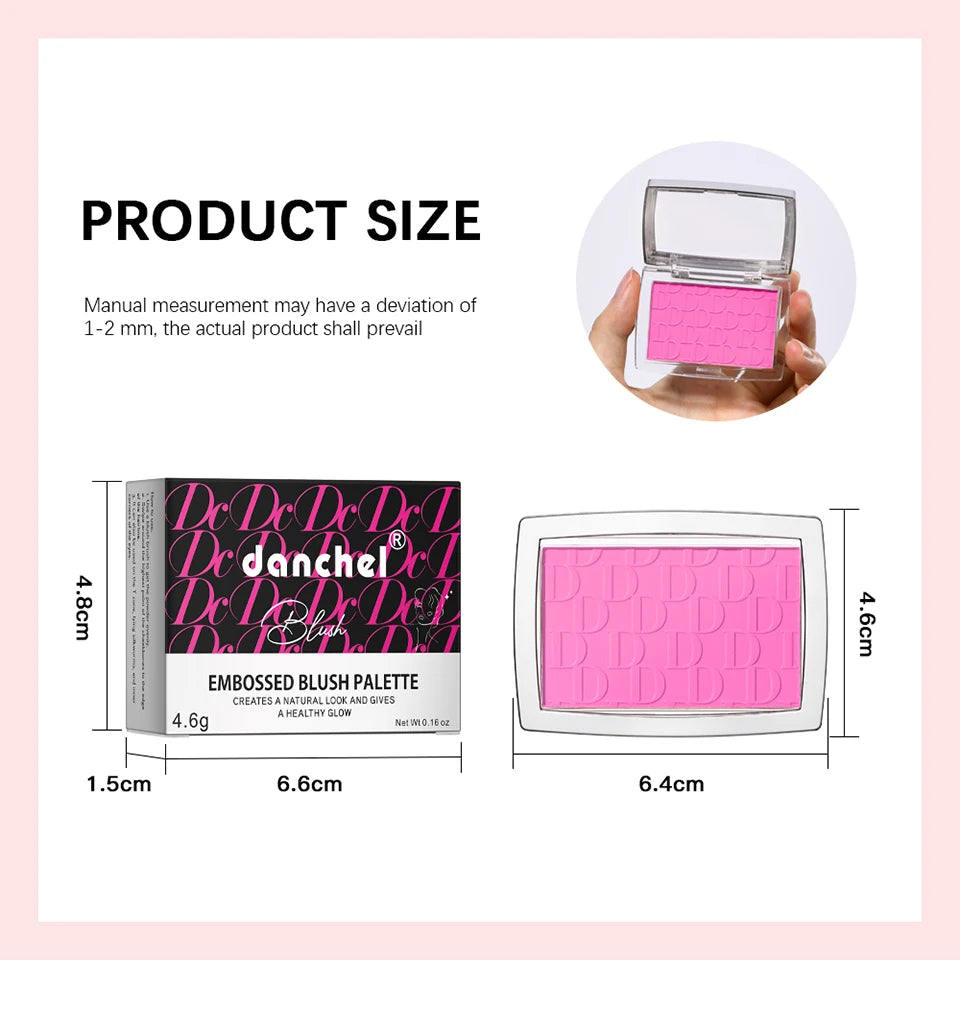 Matte Embossed Powder Blush Palette for Natural Cheek Color