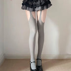 Nylon Elastane Suspender Stockings Over The Knee Tights