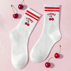Polyester Elastane Blend Casual Mid Tube Socks 3 Pair Set