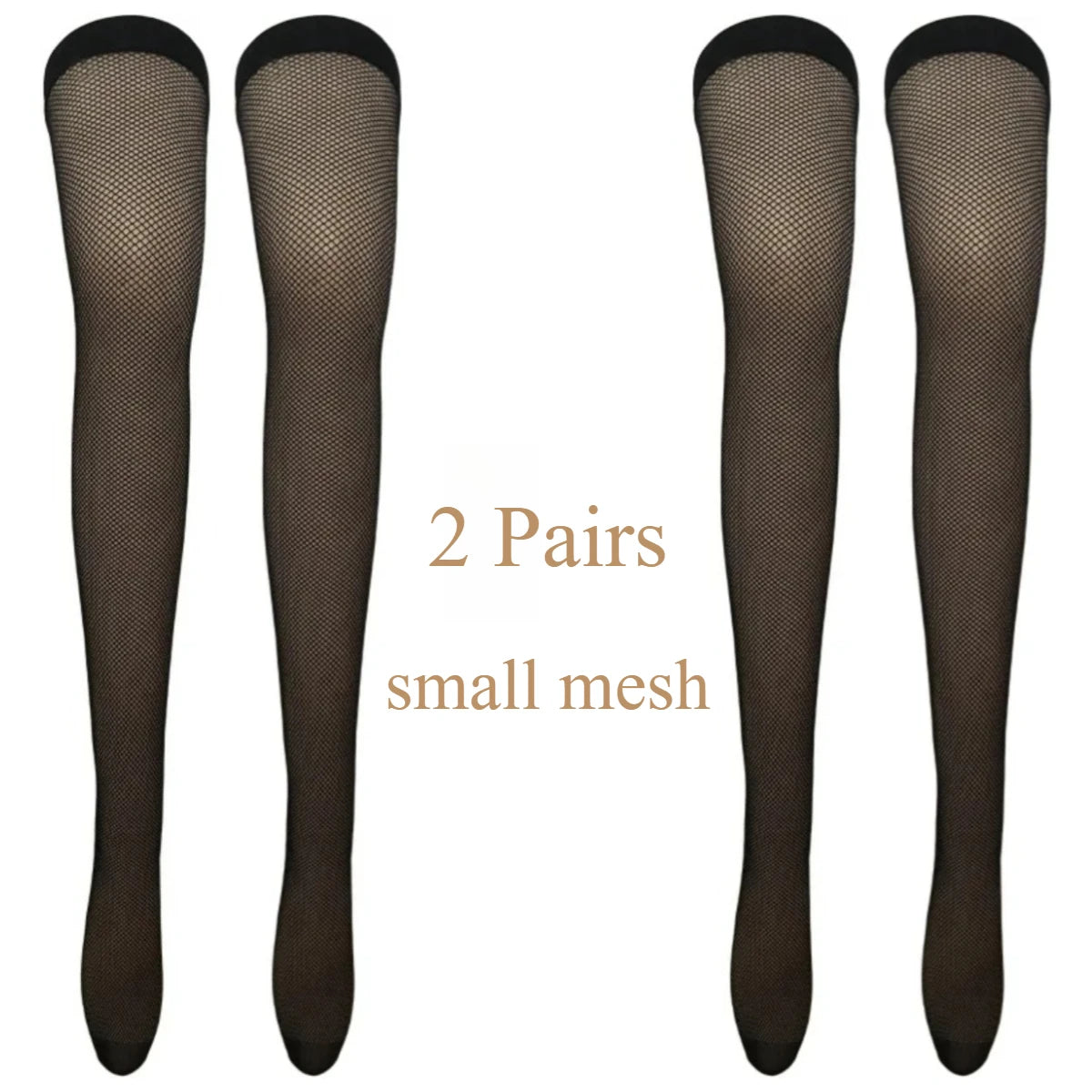 Nylon Elastane Fishnet Thigh High Stockings