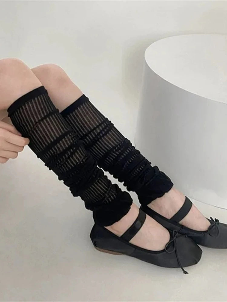 Cotton Polyester Knit Leg Warmers for Women