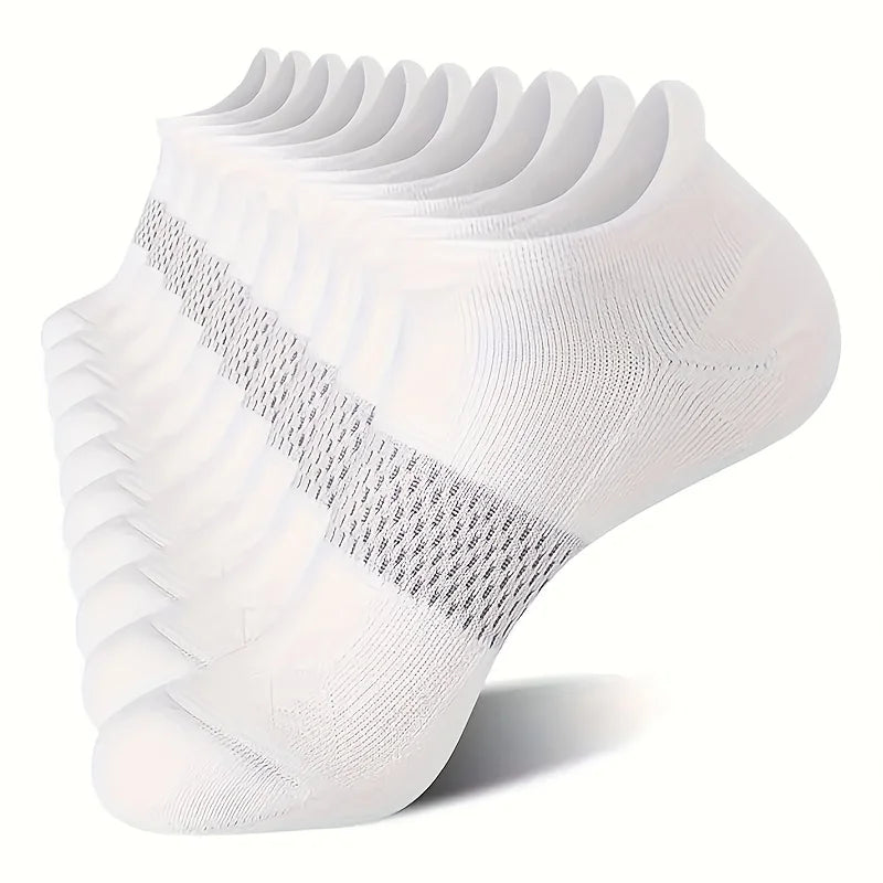 Polyester Blend Low Cut Sports Socks - 10