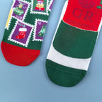 Cotton Blend Christmas Themed Mid Calf Unisex Socks