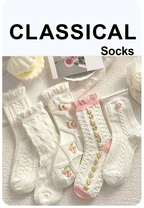 Ruffled Floral Mid Tube Polyester Women Socks 5 Pairs
