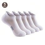 5 Pack Mens Polyester Blend Breathable Ankle Socks