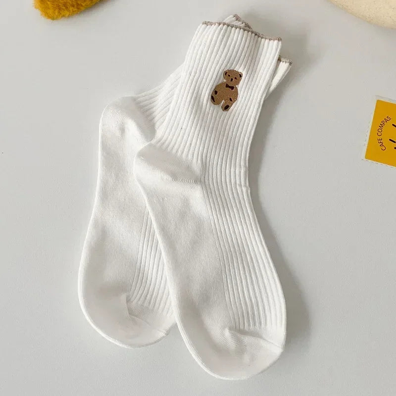 Polyester Cotton Casual Bear Socks - 19