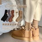 Thickened Polyester Mid Calf Knit Socks