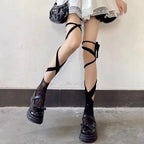 Nylon Fishnet Split Toe Calf Socks