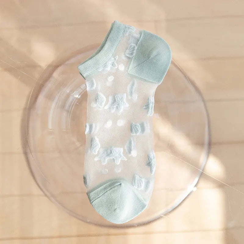 Polyester Elastane Low Cut Breathable Summer Socks
