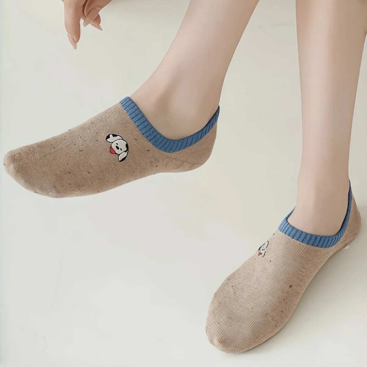 5 Pairs Polyester Elastane Women Low Cut Casual Socks