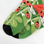 Cotton Blend Insect Pattern Crew Socks