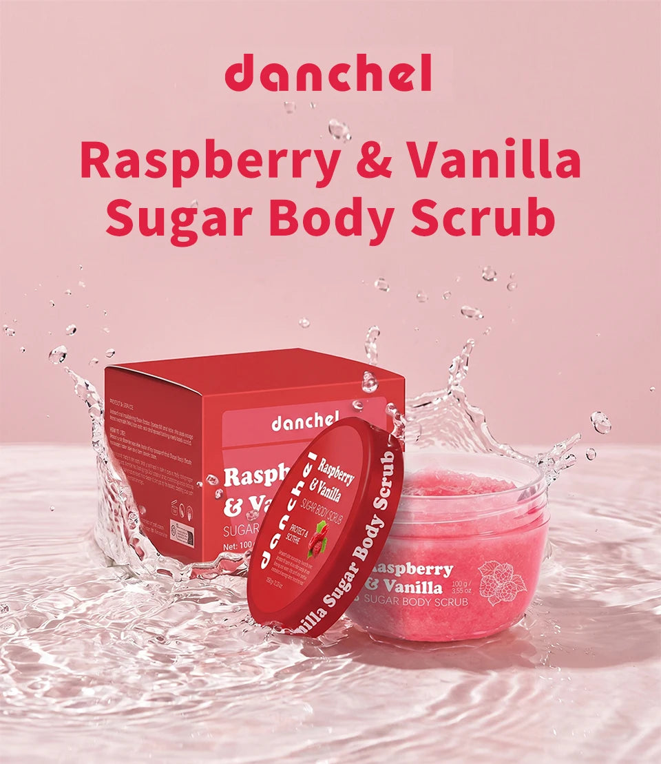 Raspberry Vanilla Sugar Body Scrub Exfoliating Cream